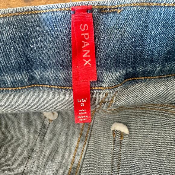 Spanx Pull On Flare Jeans Vintage Indigo Large - Picture 4 of 5